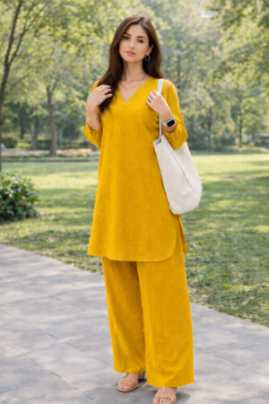 Sunshine Yellow Linen Coord Set