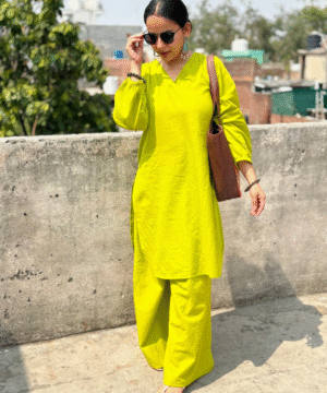 Fresh Lime Green Linen Coord Set