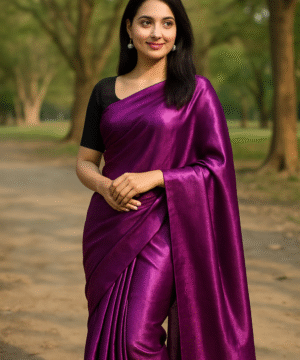 Lavender Dusk Cotton Tissue Saree