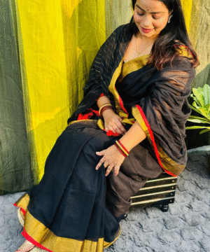 Festive Handloom Saree Collection – Zari Border, Soft Fabric (3 Colour Versions)